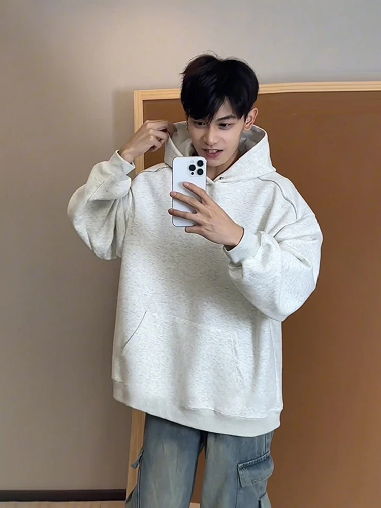 

ay Heavyweight Hoodie Spring Autumn Men's Jaet American Retro Sle Floral Print Casual Comfortable Loose Fit Sweatirt