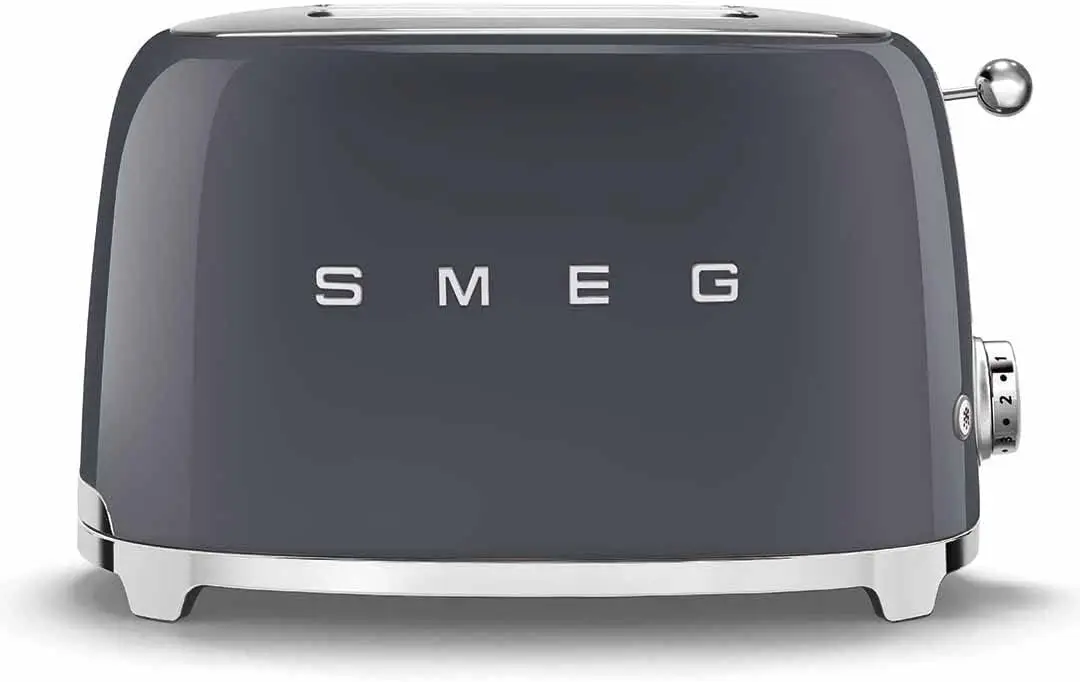 SMEG 50's Retro Style Aesthetic 2 Slice Toaster in Slate Gray