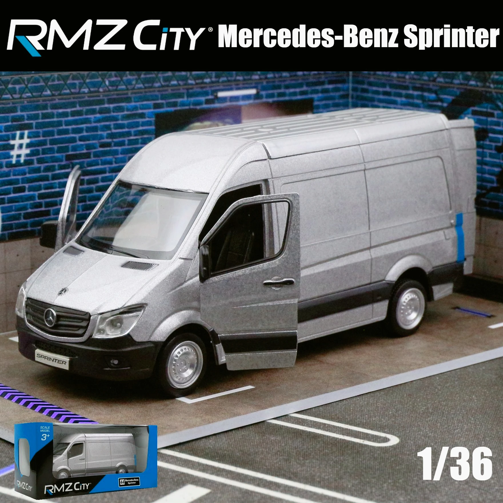 

1:36 Mercedes-Benz Spencer MPV Lingte Commercial Vehicle Van Alloy Model Toys