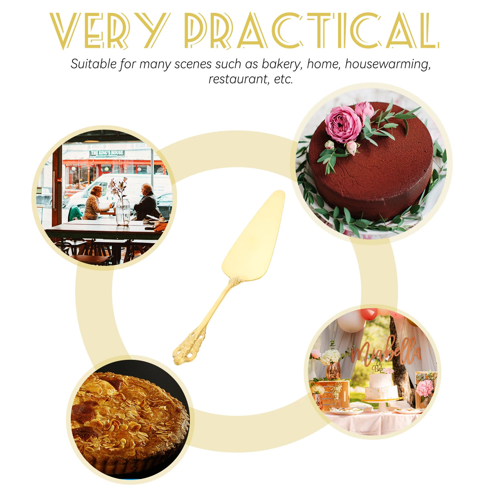 

Stainless Steel Cake Spatula Heavy Duty Fine For Wedding Birthday Pizza Cheesecake Party Server Kitchen