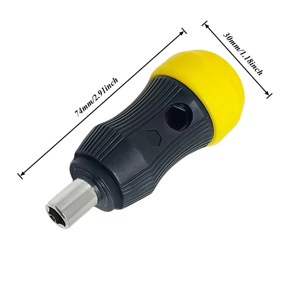 11-in-1-Schraubendreher-Set mit kurzem Griff und Phillips-/Flach-/TORX-Bits mit hoher Härte, tragbare Mini-Multifunktions-Reparaturwerkzeuge – Detail 7