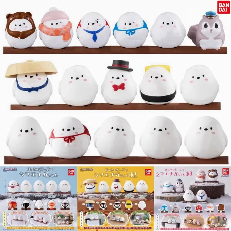 BANDAI Japan Gashapon Figure Anime Cute Kawaii Bird Adorkable Fat Are Round Birdie Pipe Titmouse Figurine Capsule Toys Gift