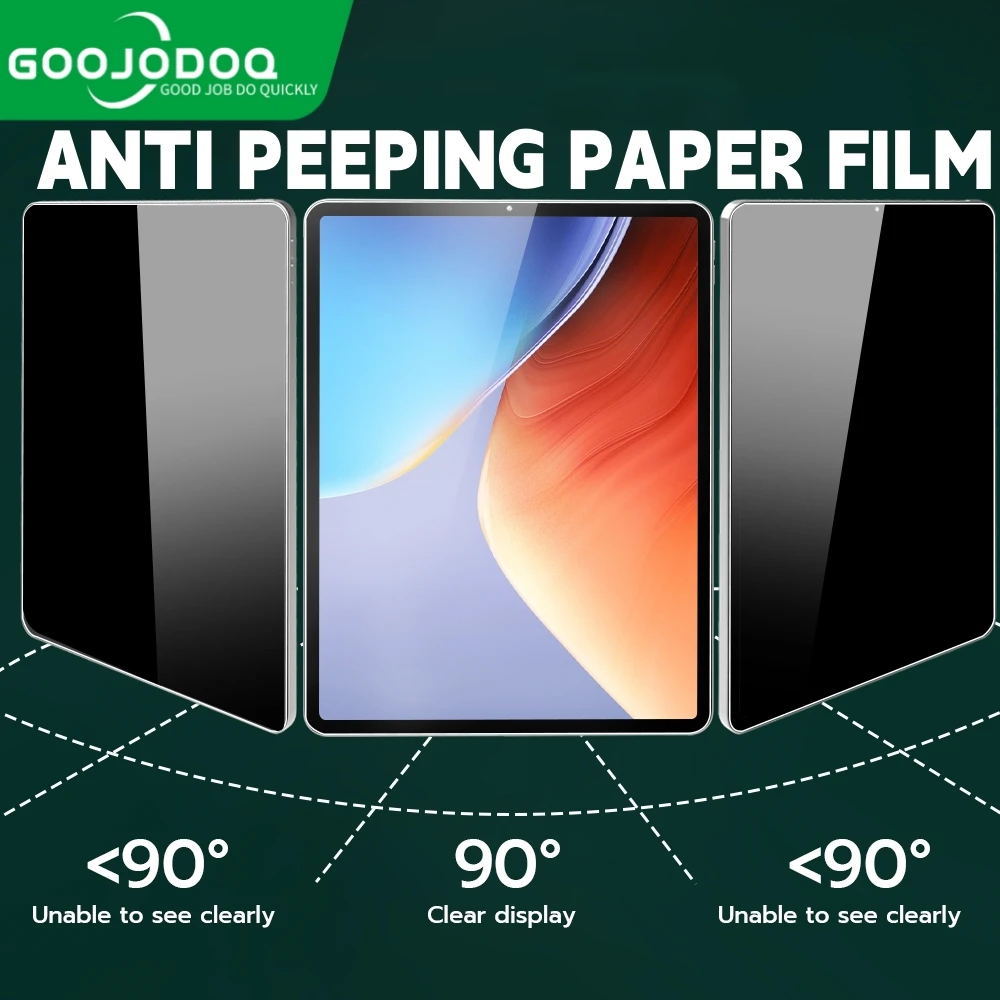 GOOJODOQ Privacy Screen Protector for iPad mini 6 iPad Pro 12 9 11 Air 4 10.2 7th 8th Anti-Spy Anti-Peep Removable Film