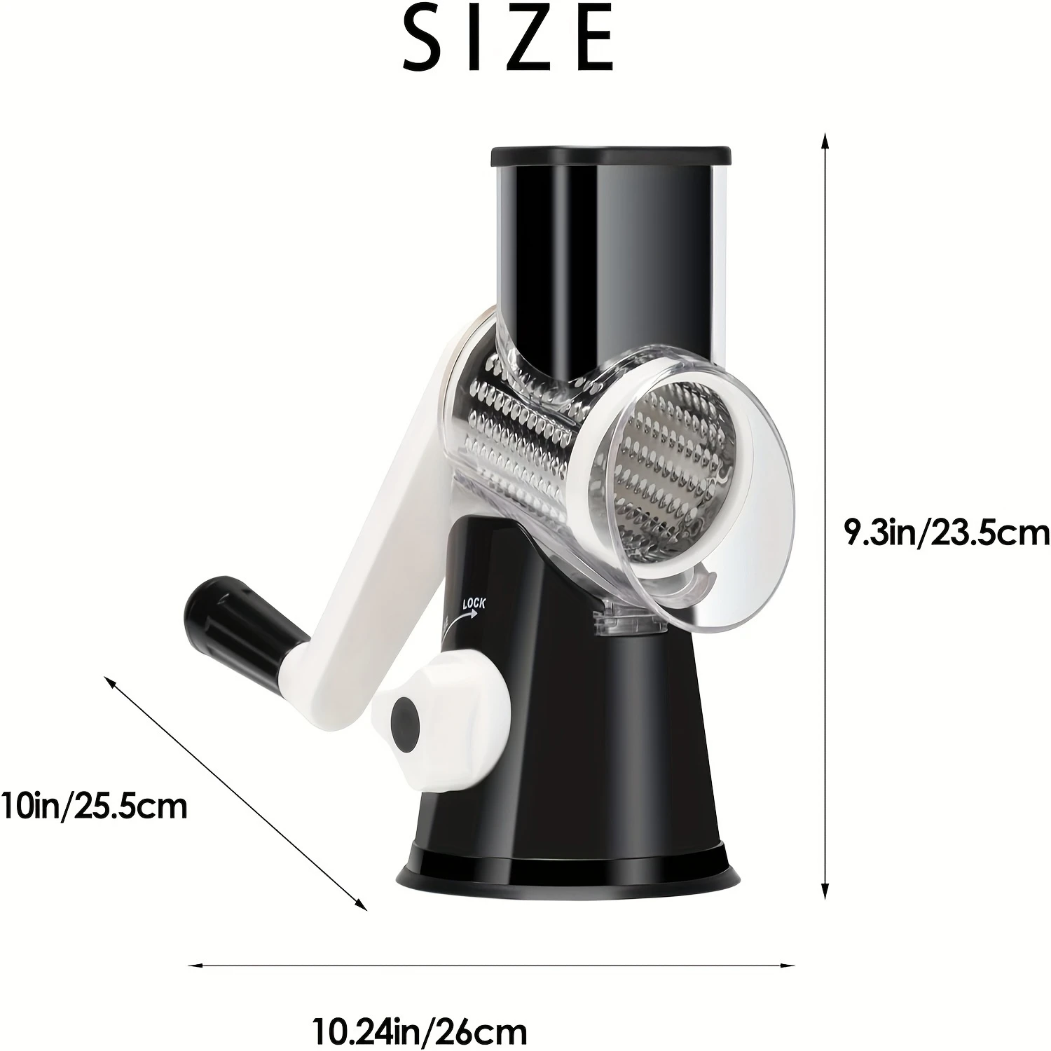 Versatile Manual Vegetable Slicer & Cheese Grater - Stainless Steel Blade, Hand-Operated Kitchen Gadget For Easy Prep