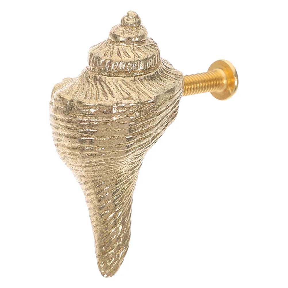 

Brass Conch Door Handle Vintage Hardware Nautical Decorative Drawer Knobs Rustic Drawer Pulls For Home Furniture Bathroom