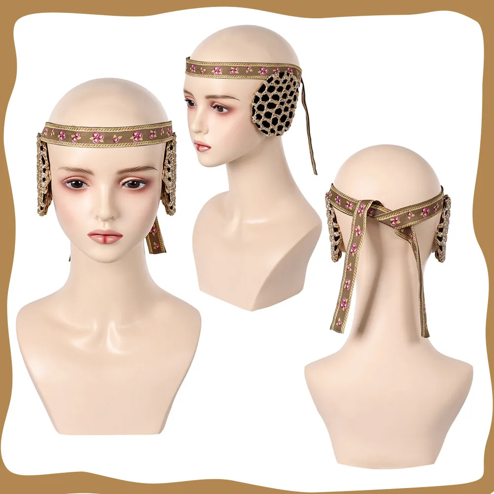 

Padme Cos Amidala Cosplay Women Fantasy Earmuffs Headband Movie Space Battle Costume Accessories Disguise Halloween Carnival