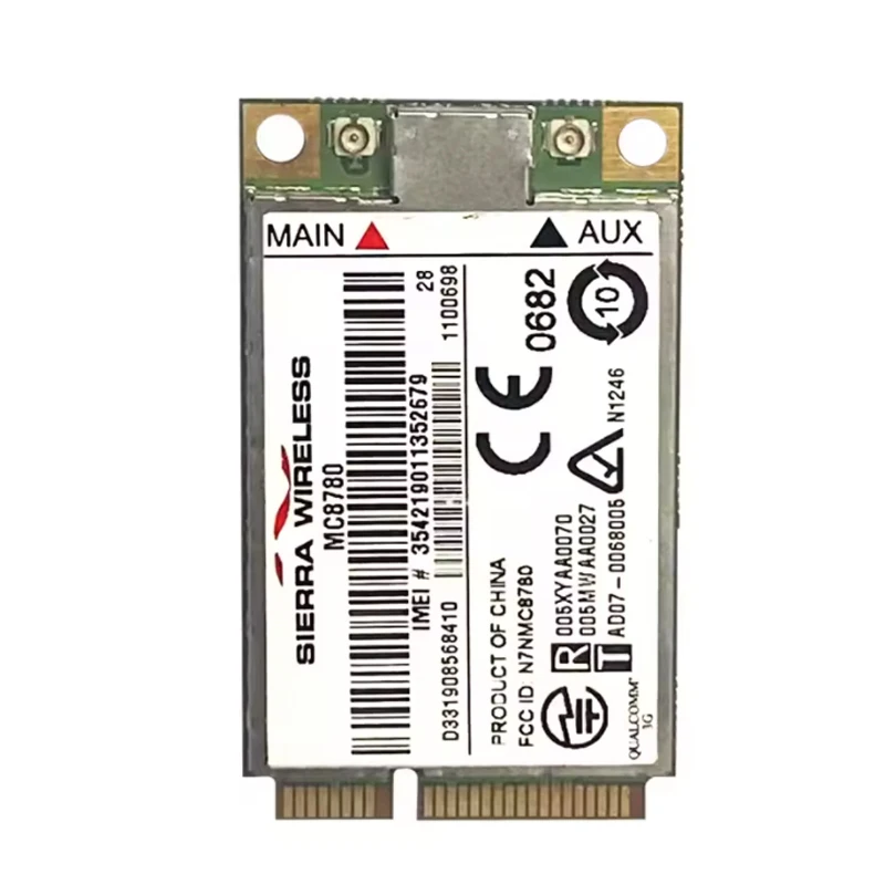 Unlocked Sierra MC8780 MC8781 HSDPA 3G WWAN 7.2Mbps Module HSUPA HSDPA UMTS GPRS EDGE PCI-E 3G Module WCDMA ﻿for dell asus caer