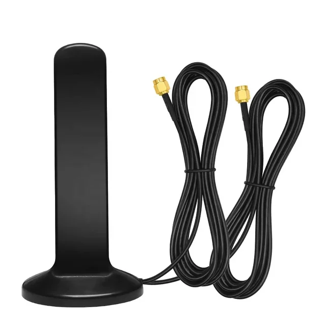 Antena 2X2 MIMO 4G LTE 5G 12dBi z podwójnymi złączami SMA Male / TS9 / CRC9, magnetyczna podstawa, 600-6000MHz, uniwersalna, wodoodporna antena typu paddle.