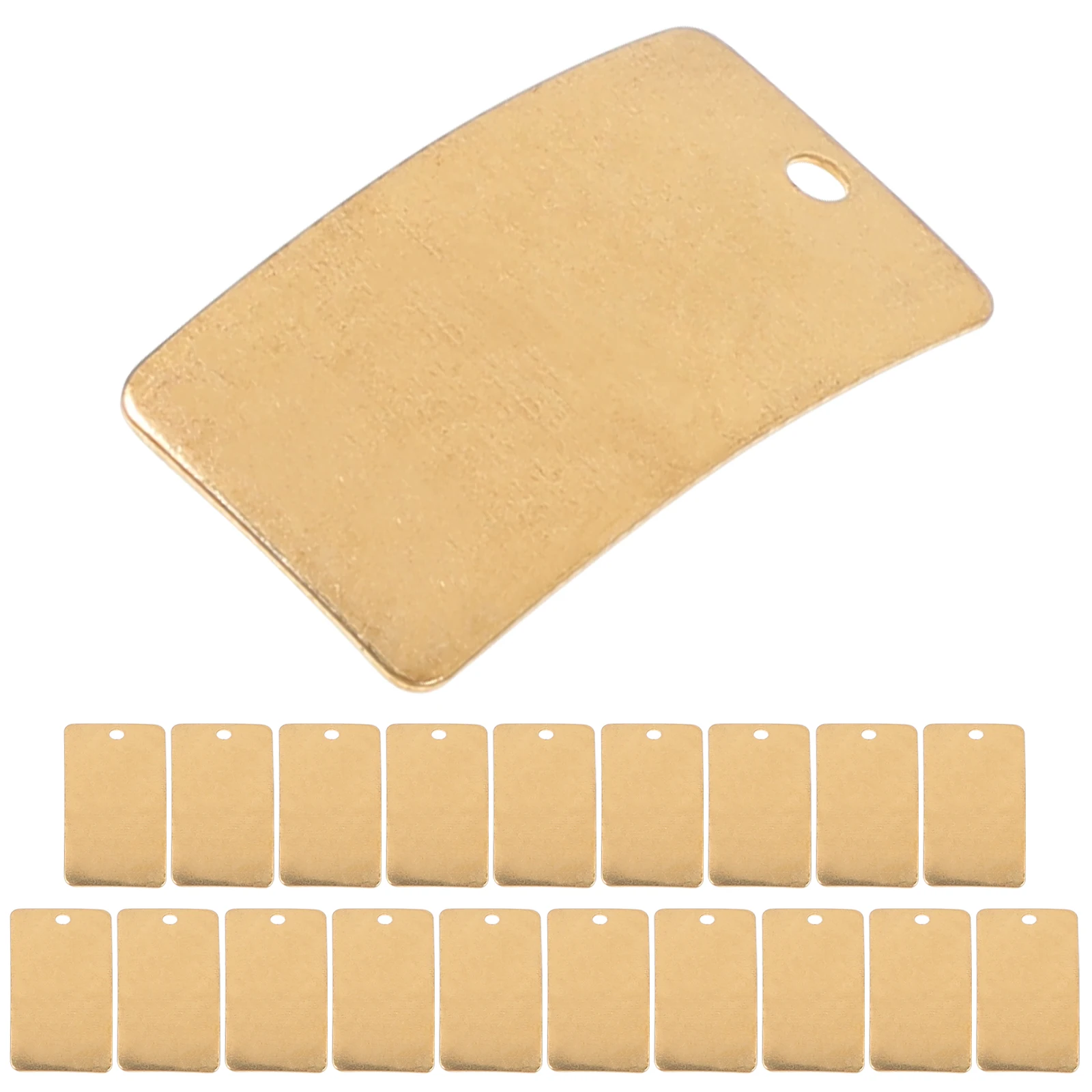 

25 Pcs Copper Sheet Material Blank Tag DIY Craft Brass Plates for Jewelry Making Accessories Party Wedding Decor