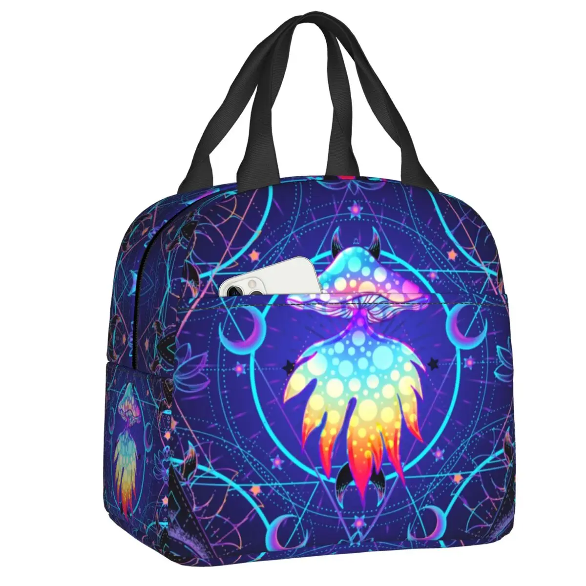Custom India Mandala Magic Lunch Bags for Outdoor Picnic Music Leakproof Thermal Cooler Lunch Box Women Children