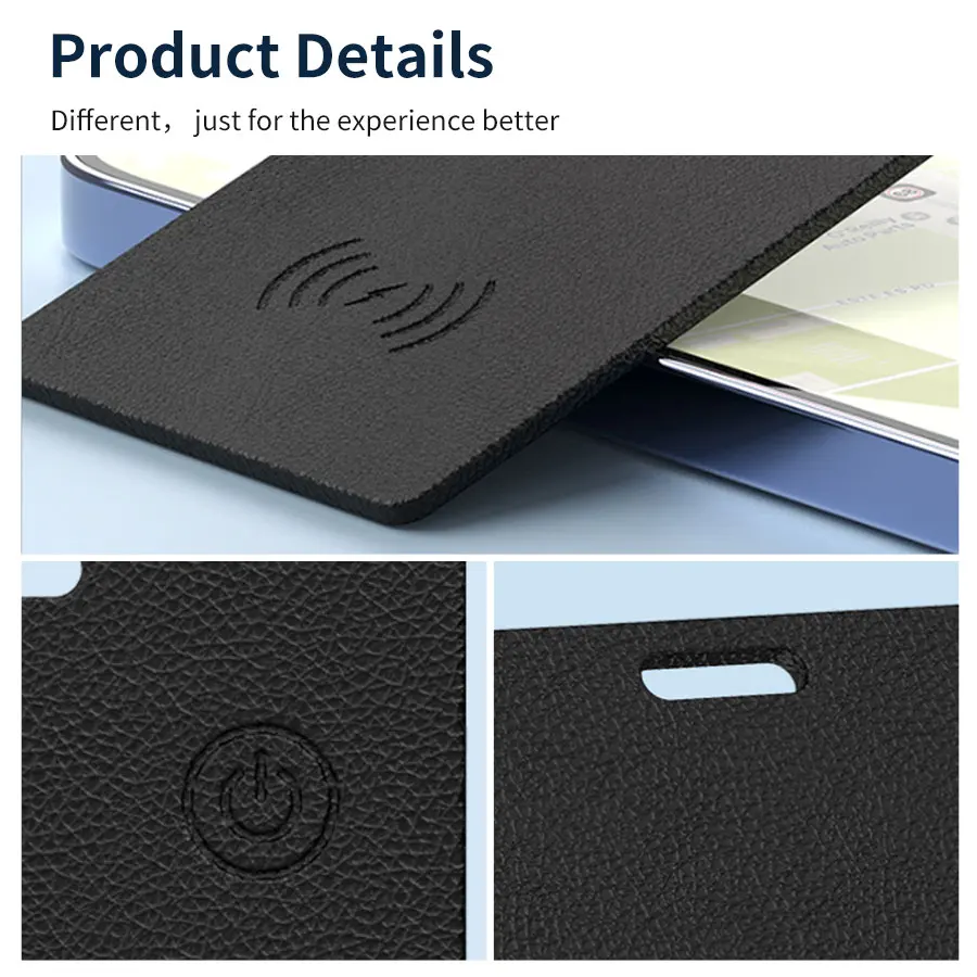 Wireless Charger Google Find My Device Tracker Card Wallet GPS Locator Smart Mini Tag Device Find My Airtag Replacement