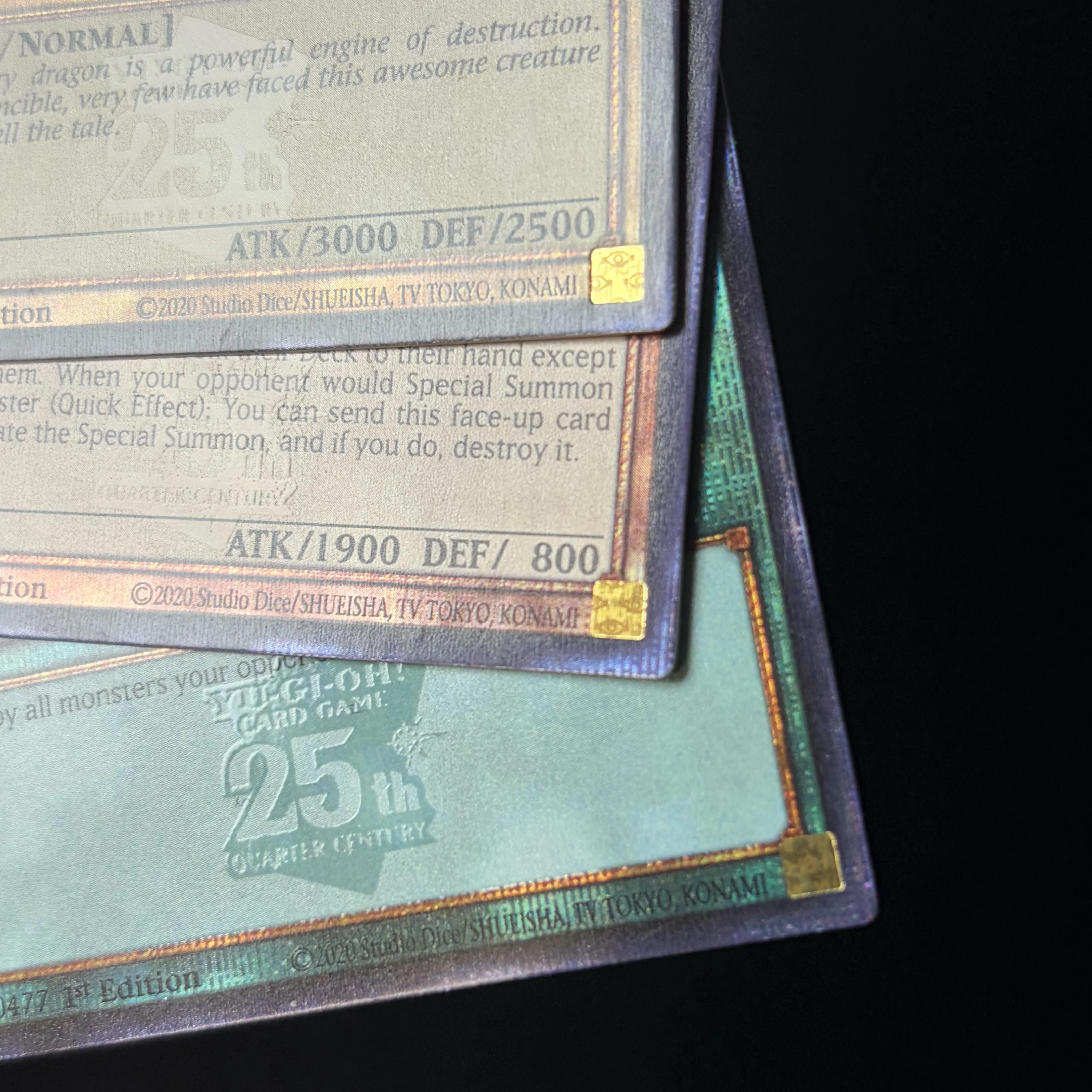 Yu-Gi-Oh 25th Anniversary Quarter Century Bonanza RA03 Series Red-Eyes Black Dragon Raigeki Thunder King Rai-Oh TCG Game Cards view 5