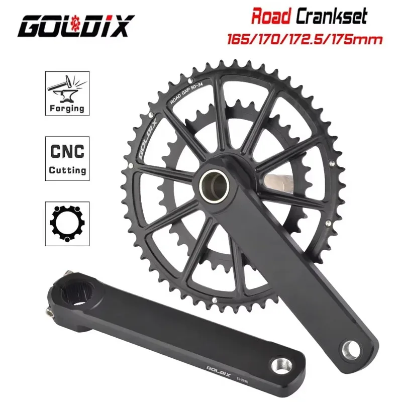 

Комплект шатунов GOLDI X170мм для шоссейного велосипеда, каретка, шатуны, ведущие звезды 50-34T, 52-36, 53-39T для AXS