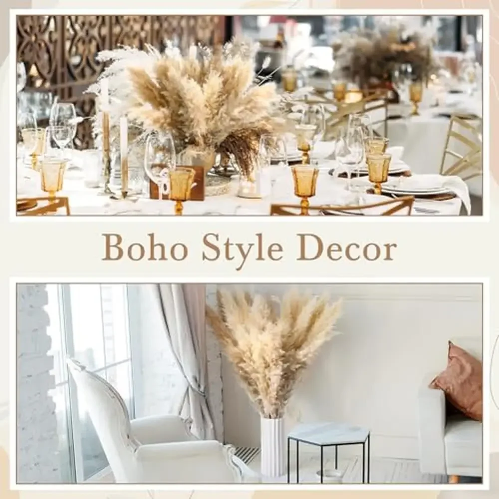 40 "50 pezzi naturale essiccato soffice erba di pampa bouquet matrimonio decorazione floreale vaso pavimento Boho festa fattoria alta canna da parete