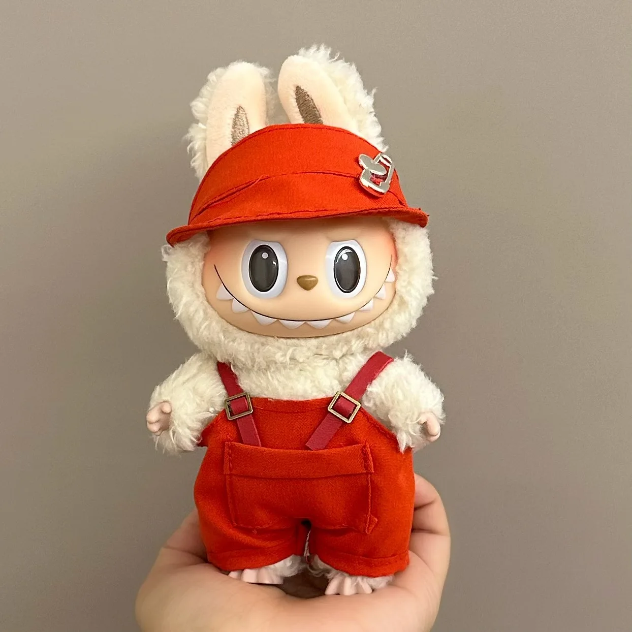 Vêtements de poupée rouge 17cm, accessoires de tenue, vêtements à langer, salopette, ensemble de chapeaux, jouets pour filles, cadeaux