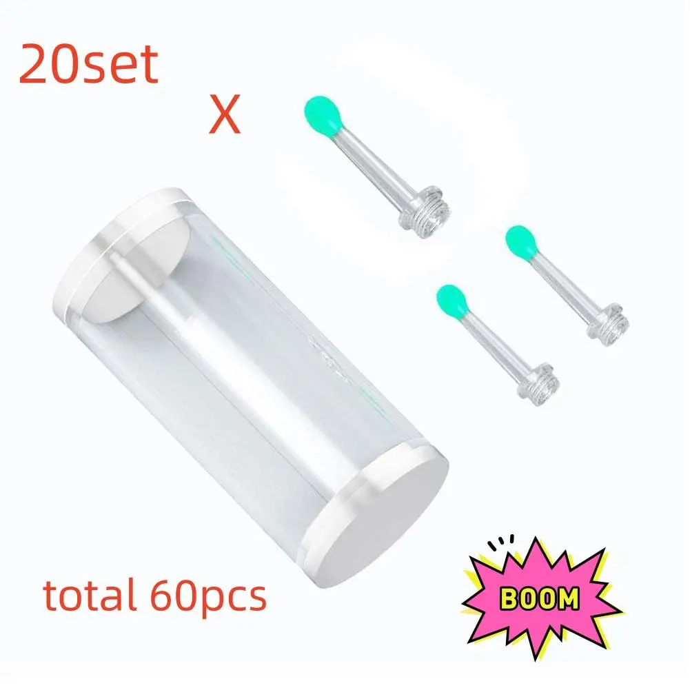 20set （60pcs)Ear Spoon Replacement For NE3 Wireless Smart Visual Ear Cleaner Otoscope Ear Wax Camera Removal Tool