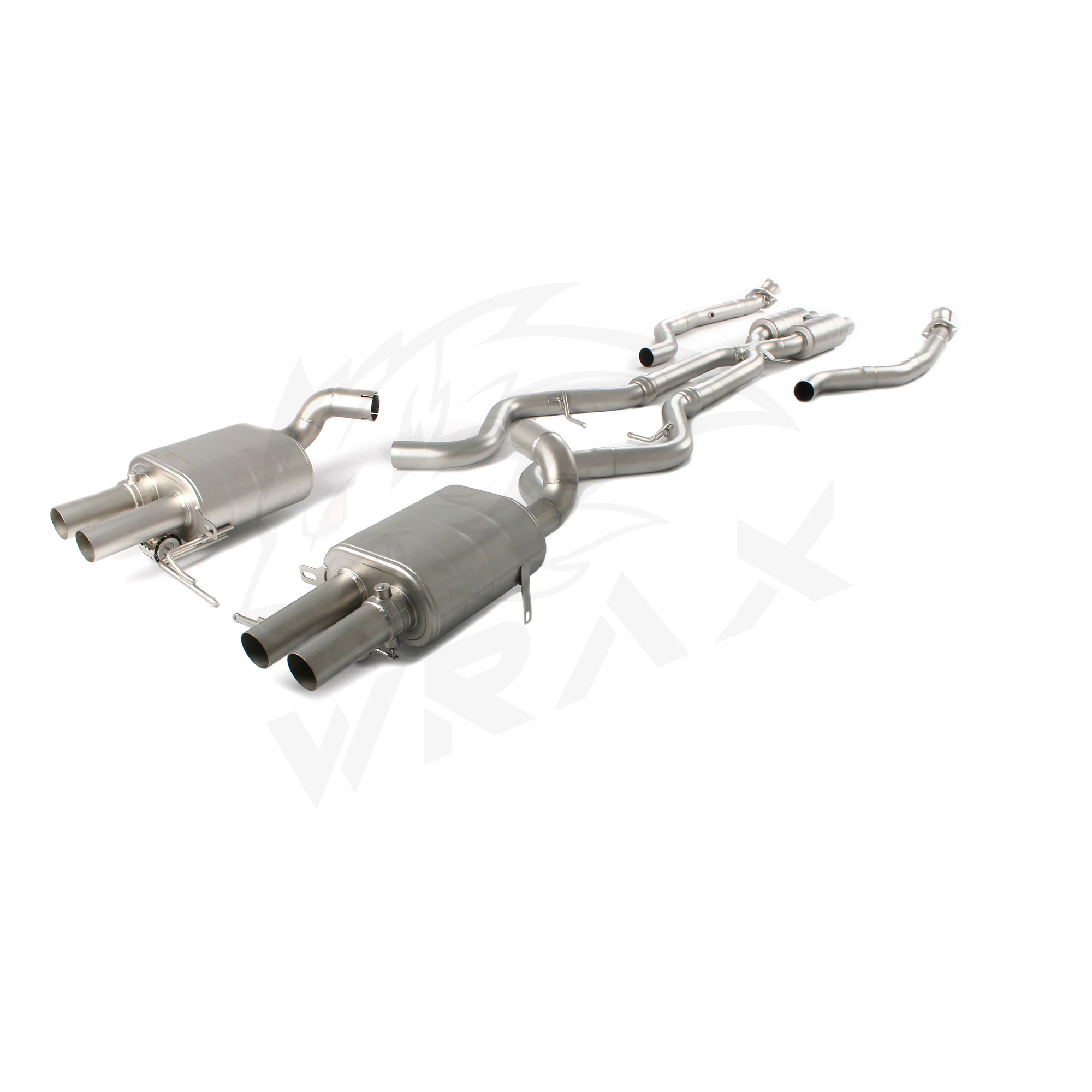 304 Stainless Steel Catback Exhaust System Performance Muffler Pipes For BMW M3 E90 E92 E93  With valve