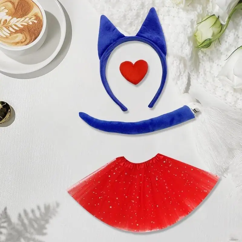 49mf Kid Sheepdog Trang phục Mũi đầu Bowtie Bowtie Váy Găng tay