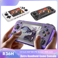 R36H Retro Handheld Game Console Linux System 3.5 Inch 640*480 IPS Screen 3000 mAh Portable Pocket Classic Game Video Player