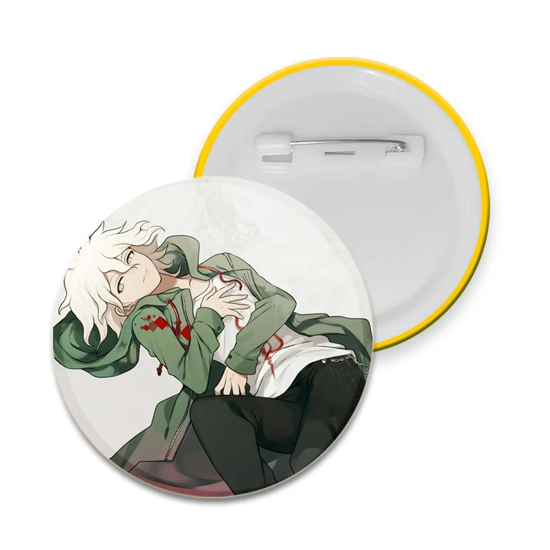 32/44/58mm Danganronpa 2 Komaeda Nagito V2 Button Pin Hat Clothes Badge Cartoon Women Cute Fashion Funny Gift Collar Creative