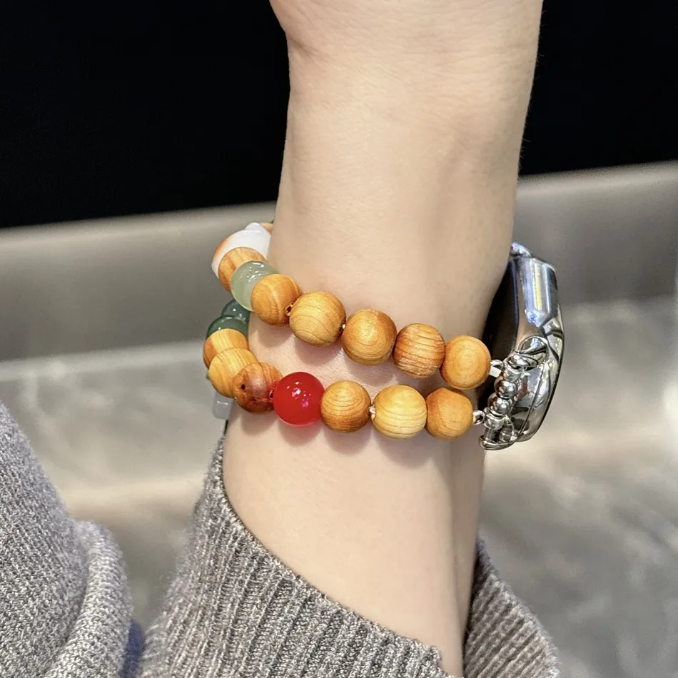 سوار ساعة خشبي عتيق لسوار Mi من سلسلة Mi من سلسلة Mi ، سوار مع مخالب قطة لطيفة ، سوار معصم لميباند 5 ، 6 ، 4 ، 3 ، 8 برو ، 7 ، 6 ، 5 ، الموضة