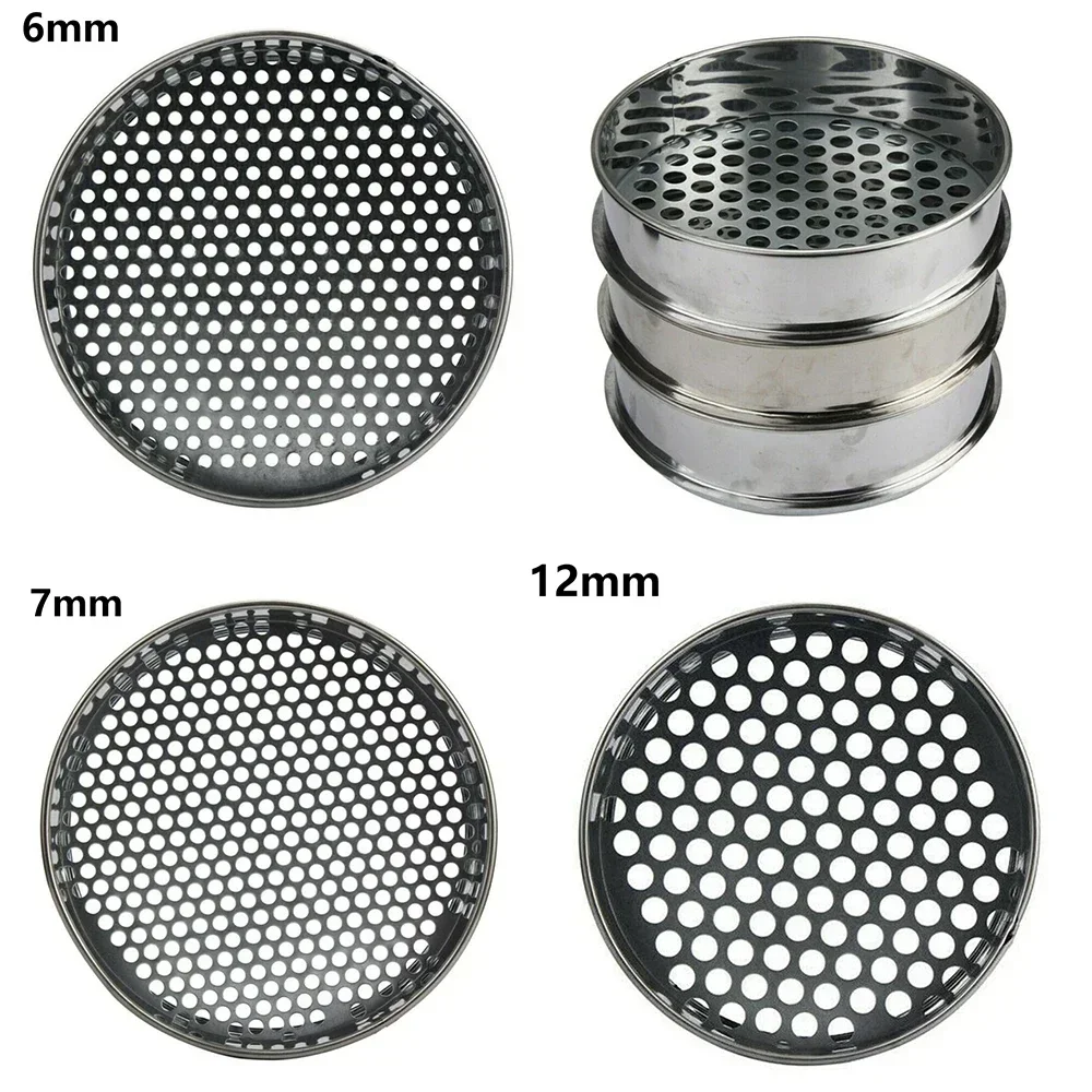 6/7/12mm Strainers Mesh Sieve Round Hole Garden Soil Sieve Filter Shakers Fruit Filter Sieve Strainer Sifter