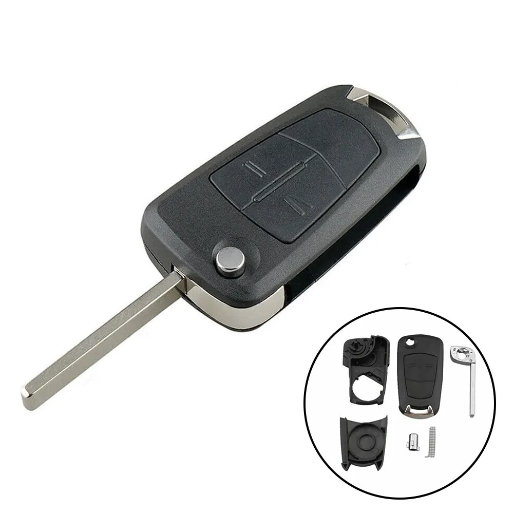 2-Button Remote Flip Key Fob Case For Opel Corsa D Zafira B Astra H Tigra 2-Keys Accessories For Vehicles