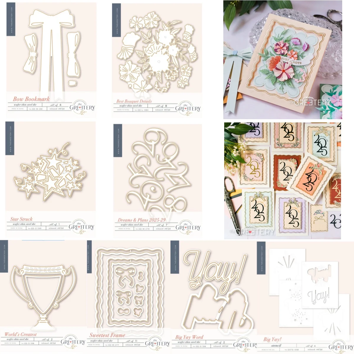 

2025 Bouquet Bookmark Star Frames Metal Cutting Dies Layering Stencils for Scrapbooki DIY Scrapbook Embossed Card Craft Template