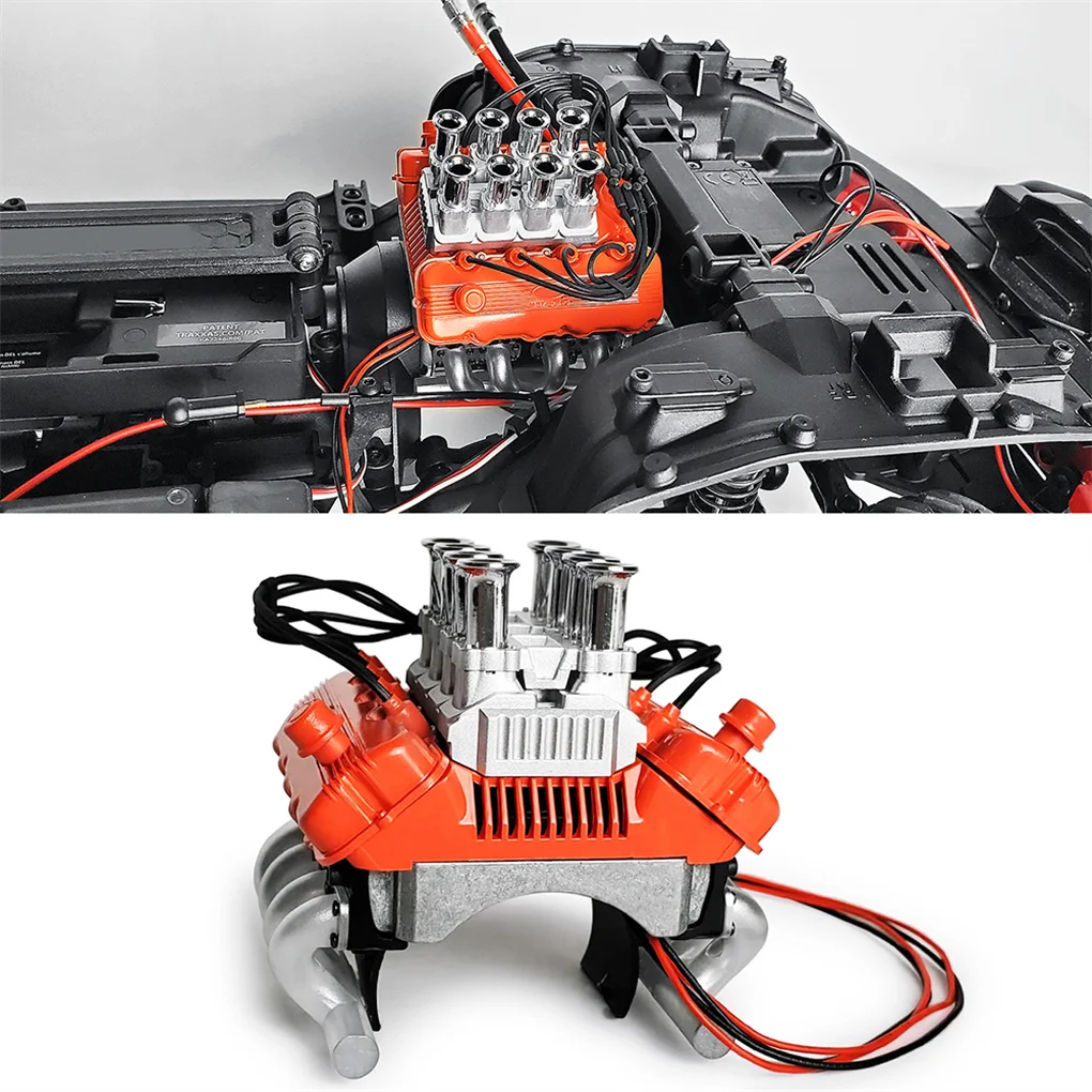 Simulation de voiture RC FST V8, couvercle de moteur de ventilateur de capot de radiateur pour TRX-4 TRX4 1/10 RC, pièces de mise à niveau de voiture sur chenilles