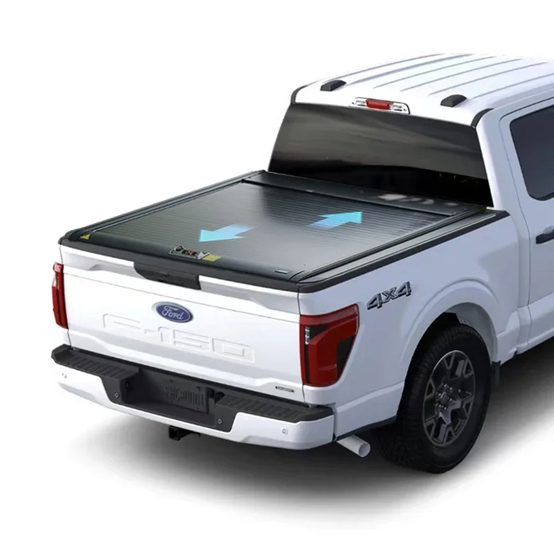 retractable canopy cover roll up truck cover aluminium roller shutter shutter tonneau cover Ford raptor F150