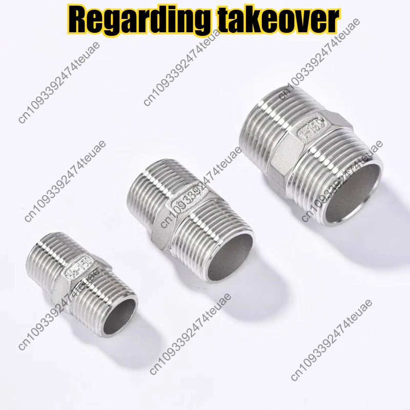 304 Stainless Steel Hexagonal Threaded Water Pipe External Thread Double-Headed Threaded Coupling Fittings DN20 DN25 DN32