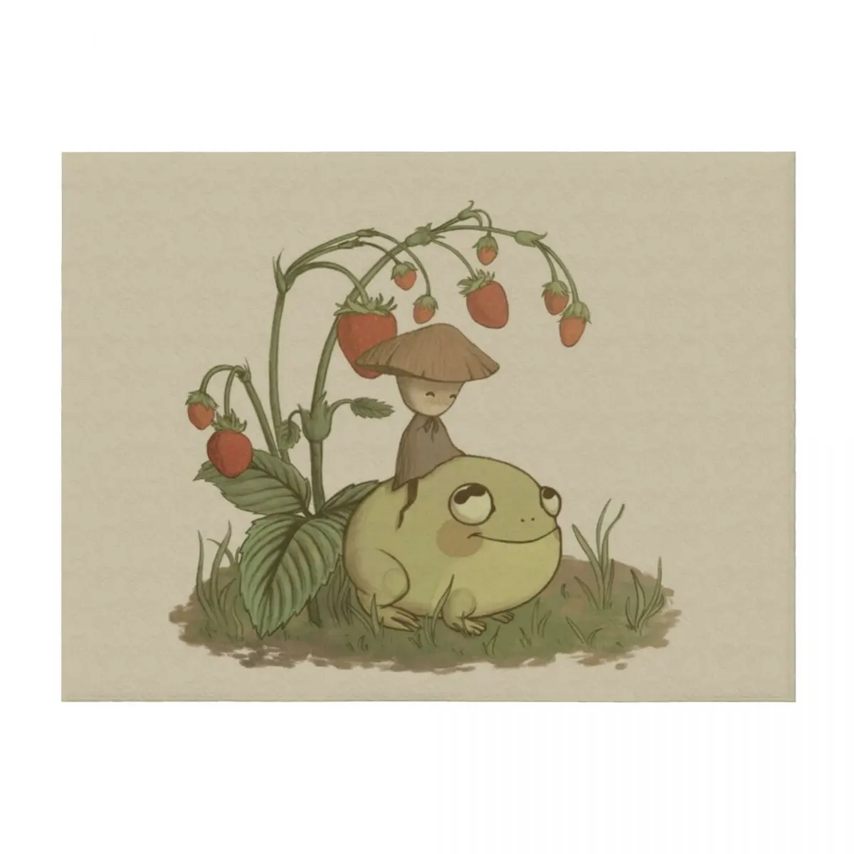 

Mushy and Froggy Throw Blanket Cute Plaid Camping Hair valentine gift ideas Blankets