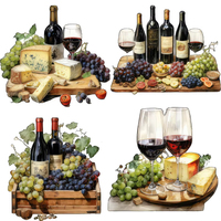 Three Ratels CO97 Wine cartoon stickers for kitchen bar window decorations wall decals F28