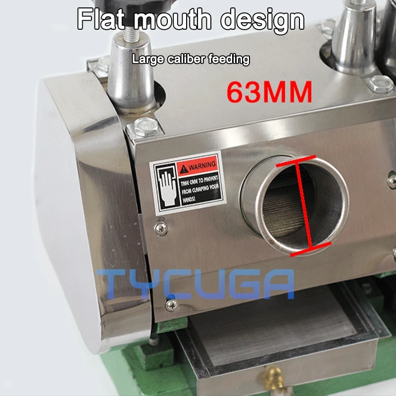 Commercial Sugar Cane Juicer,Hand Operated Sugarcane Juicer Efficient&Easy Juicing w/3 Stainless Steel Rollers& 2.6