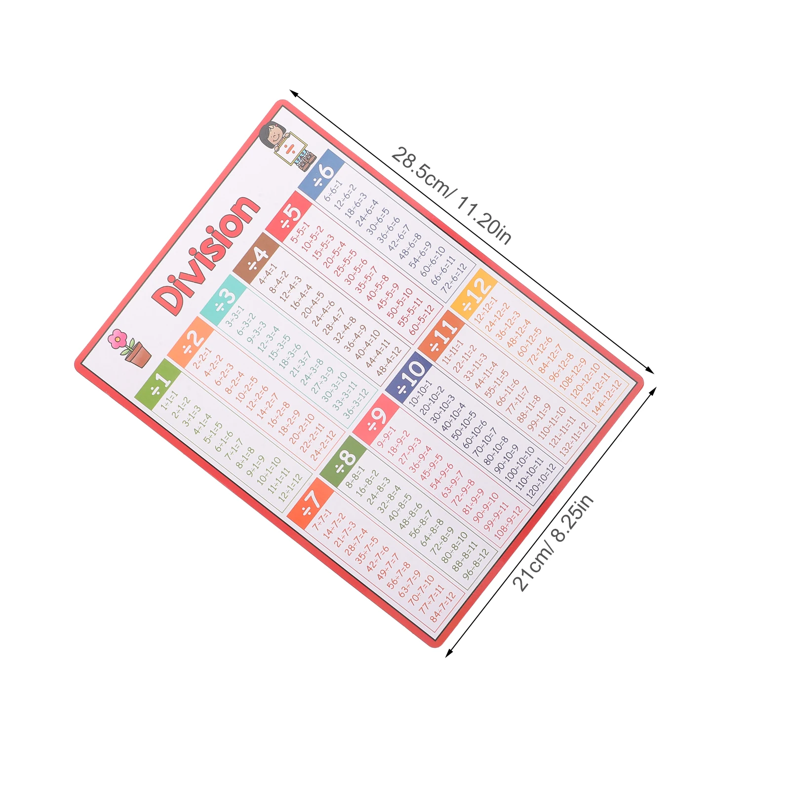 8 шт. комплексные плакаты для обучения математике, сложение, вычитание, умножение, разделение для детей, домашнее школьное использование