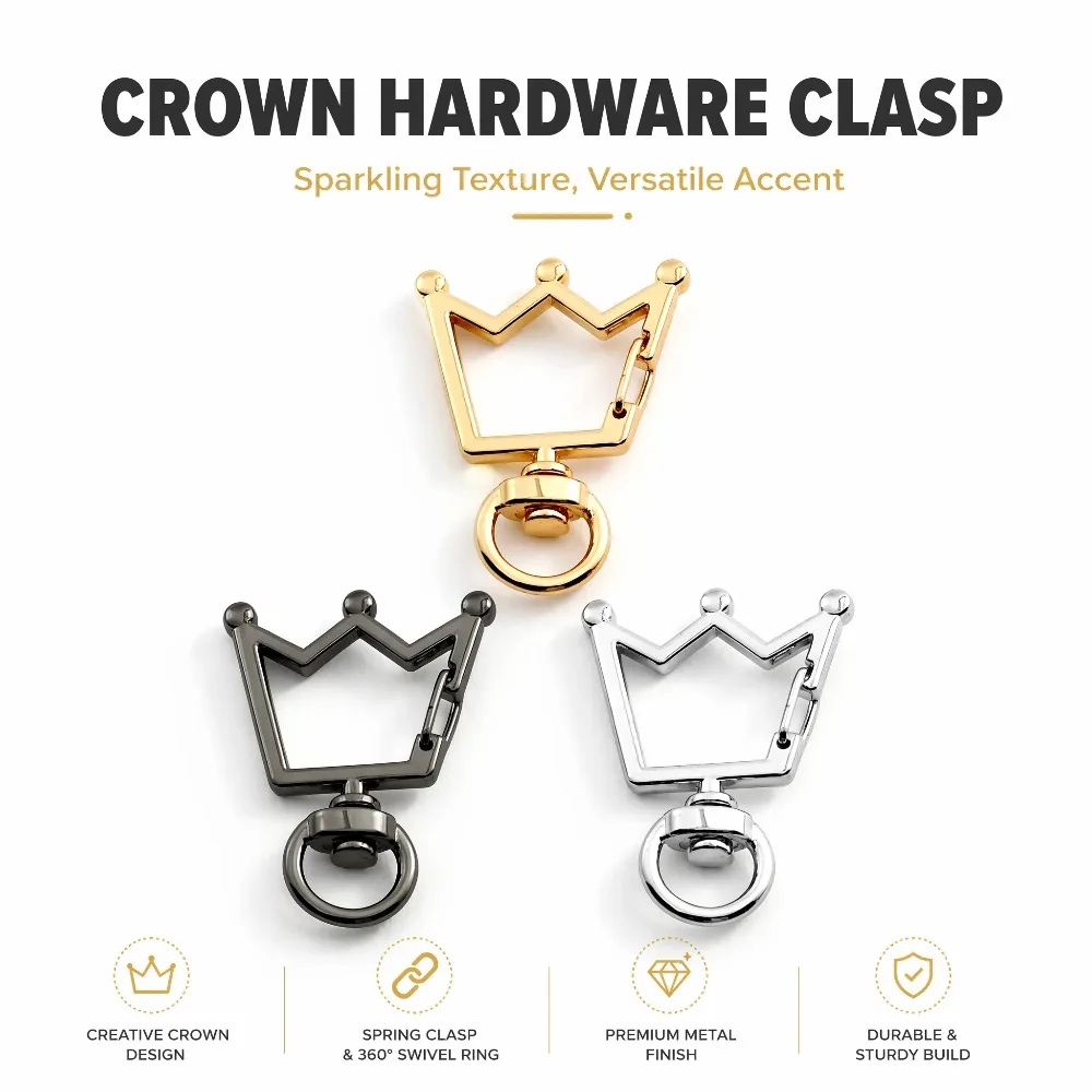 5/10/20/30/50/100Pcs Crown Lobster Clasp for DIY Jewelry Carabiner Keychain Bag Hook Making Supplies Accessories Materials