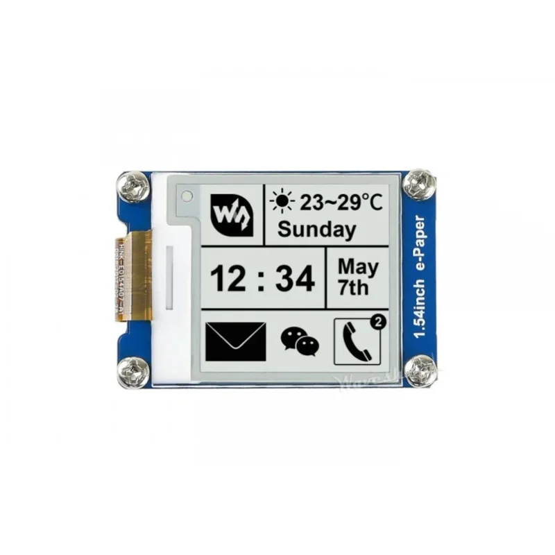 

Waveshare 1.54inch E-Ink display black/white e-paper 200x200 resolution SPI interface, for Raspberry Pi, Support Partial Refresh