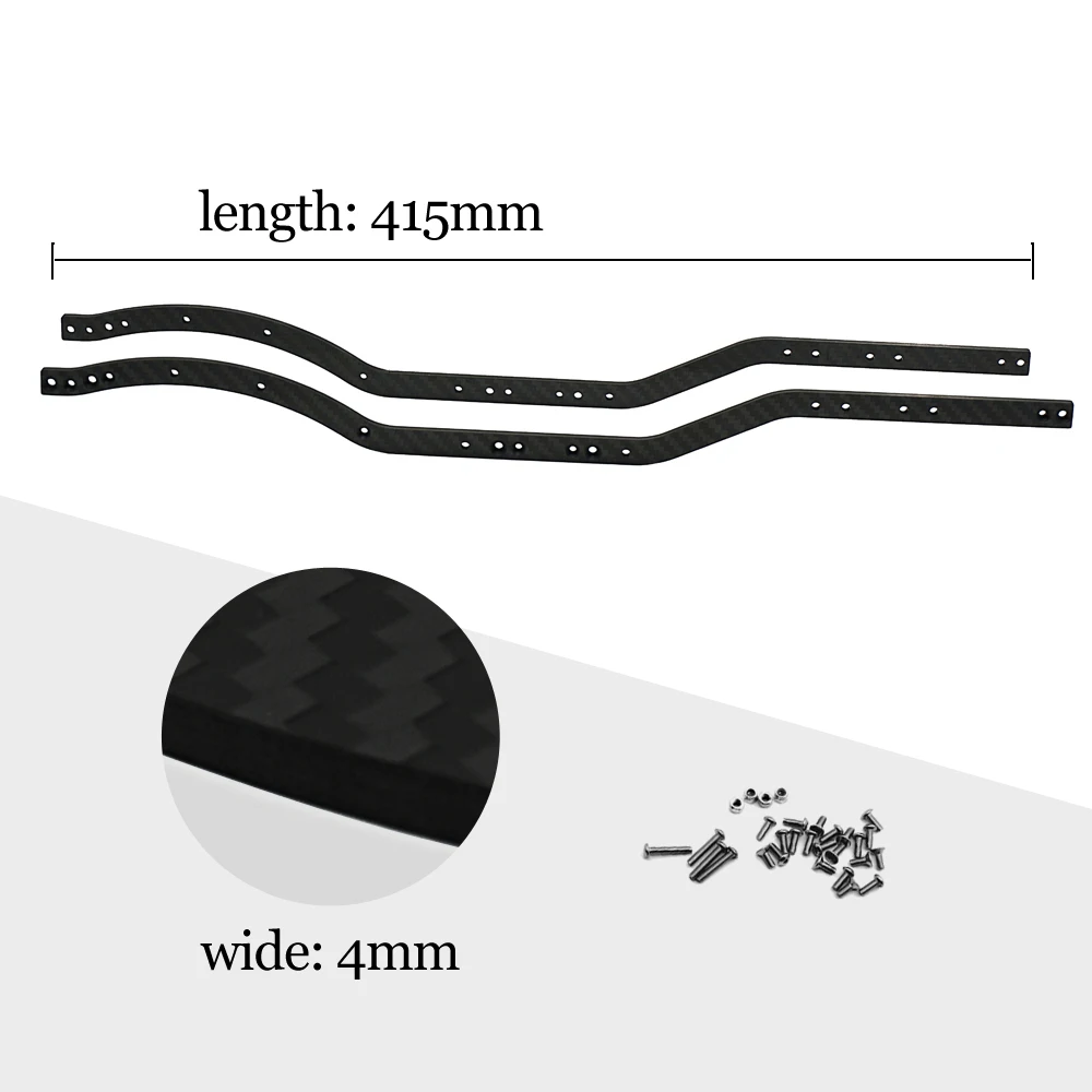YEAHRUN Stainless Steel Girder Side Frame Chassis for 1/10 RC Crawler Car Axial SCX10 & SCX10 II 90046 90047 Upgrade Parts