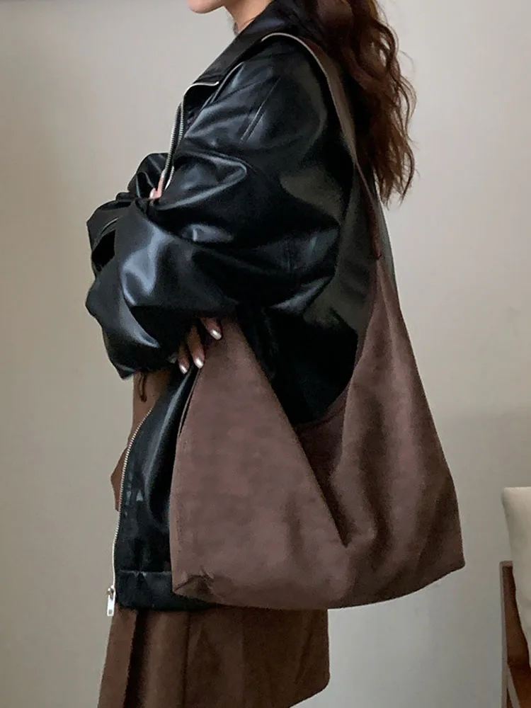 Suede Shoulder Bag for Women 2026 New Autumn and Winter Versatile Crossbody Bag Retro Large Capacity Commuting Tote Bag
