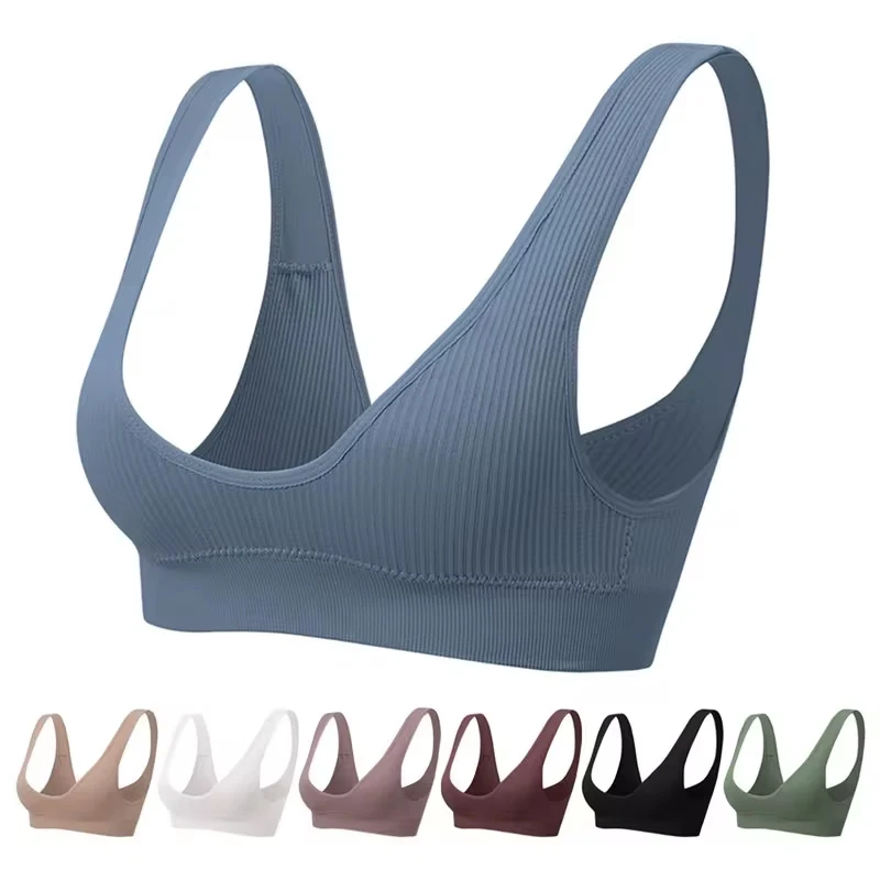 Women Seamless Bras Deep-U Shape Push Up Brassiere Sports Bralette Nowire Underwear Female Comfy Sexy Lingerie Top Intimates