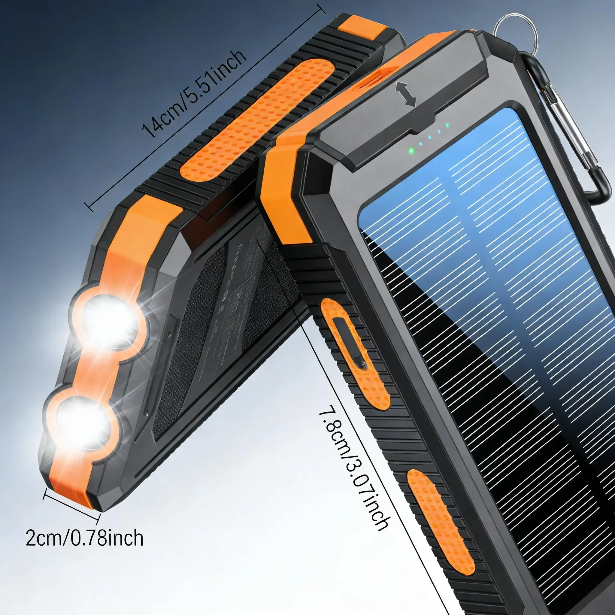

Солнечная батарея емкостью 10000 мАч со светодиодной подсветкой компаса, необходимая для экстренной помощи в кемпинге на открытом воздухе