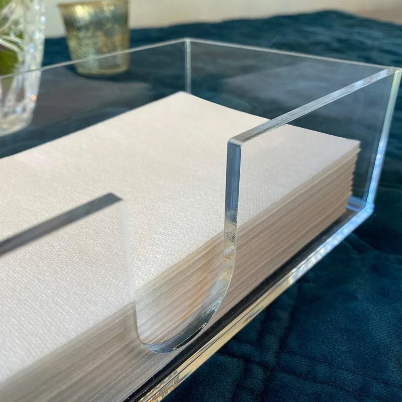 Clear Acrylic Napkin Holder (3mm) Multifold Paper Towel Dispenser(24X11X6CM) Hand Towel Holder for Kitchen Countertop & Bathroom - view 4
