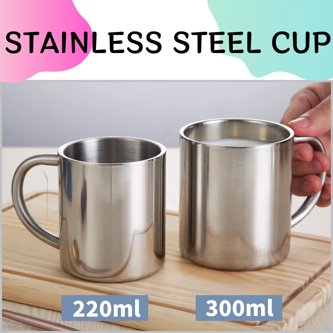 220 مللي/300 مللي مخصص كوب من الفولاذ المقاوم للصدأ فنجان القهوة التخييم القدح تخصيص فنجان القهوة المعدنية المحمولة كوب حليب السفر كوب خارجي #4
