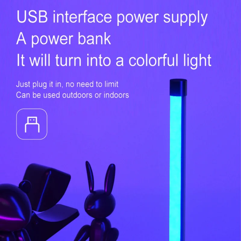 ポータブルRGBフィラーライトスティック、カラフルなハンドヘルド自撮りランプ、デスクトップLEDランプ、写真照明、20cm、40cm