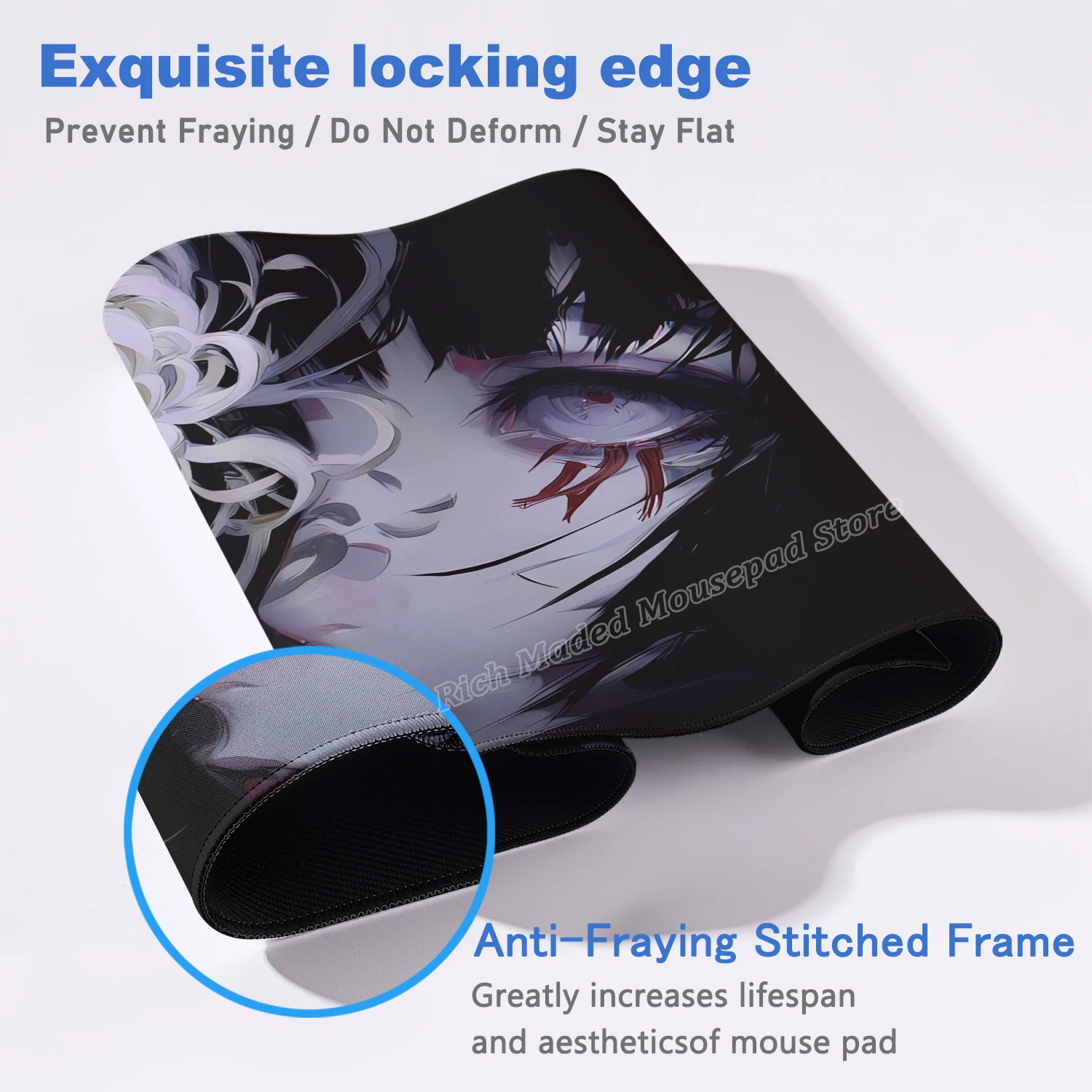 Эстетический коврик для мыши в стиле аниме для девочек, аксессуары для компьютерного игрового стола, 400x900 мм, большой коврик для мыши для геймера, удлиненный текстовый художественный коврик для стола, ковер