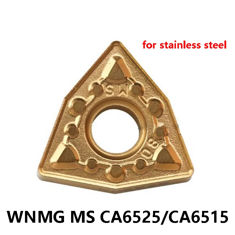 WNMG080404MS Original Metal Lathe Tools CNC Cutter Carbide Inserts Turning WNMG 080408 WNMG080412 WNMG080404 MS CA6525 CA6515