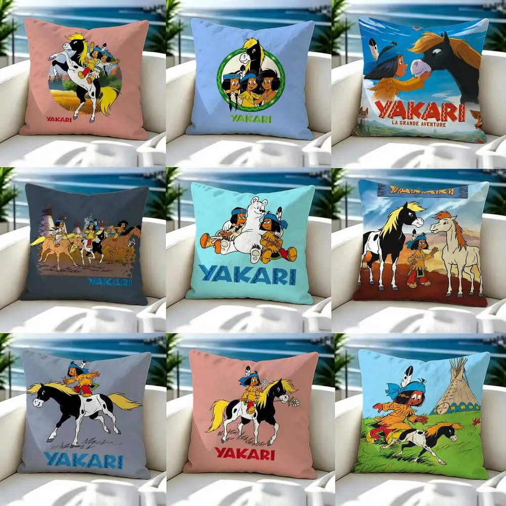 Anime YakariS Cushion Cover Soft Pillow Cover Two‑Side Printing Throw Pillow Case for Sofa Pillowcase Home Decoration