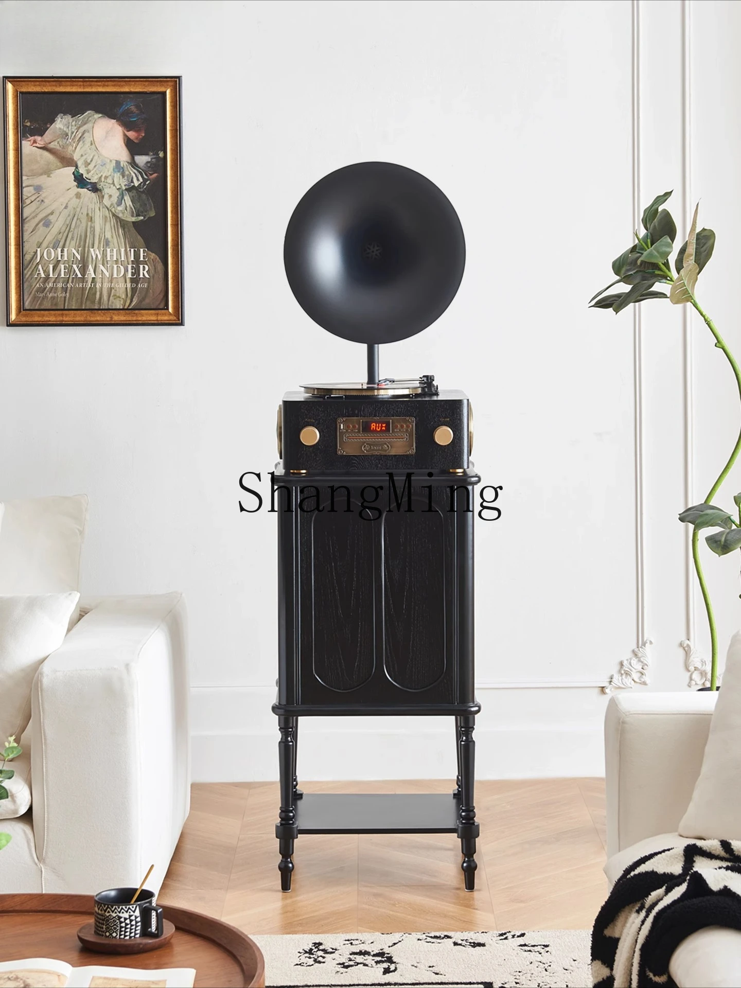

CL light luxury retro phonograph living room home antique vinyl record player antique record player bluetooth audio ornament