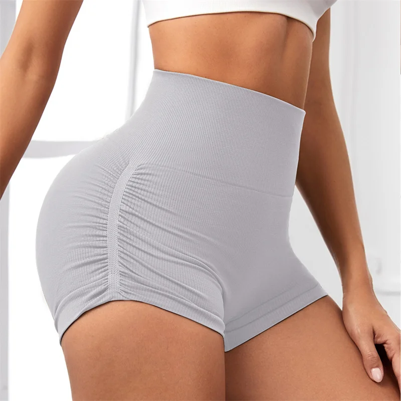 TRY TO BN Seamless Shorts Sport Ribbed High Waist Side Fitness Scrunch Leggings Workout Running Cycling Tights Women Gym Clothes