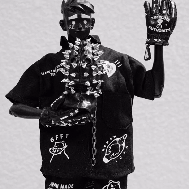 

1/6 весы, трендовая свободная повседневная рубашка с принтом, джинсовый топ с длинными рукавами для 12-дюймового мужского солдата, экшн-фигурка, игрушки для кукол, сделай сам